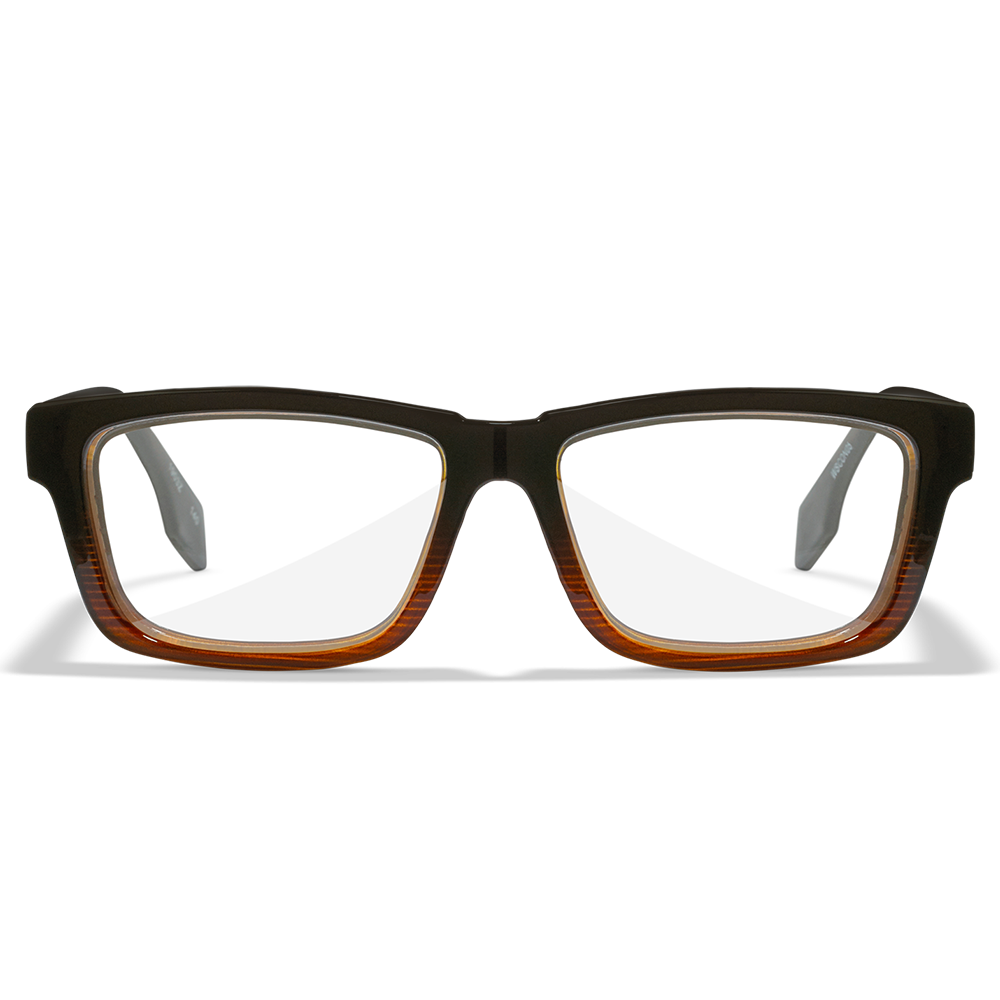 WILEY X CONTOUR SAFETY RX FRAME GLOSS BLACK BROWN