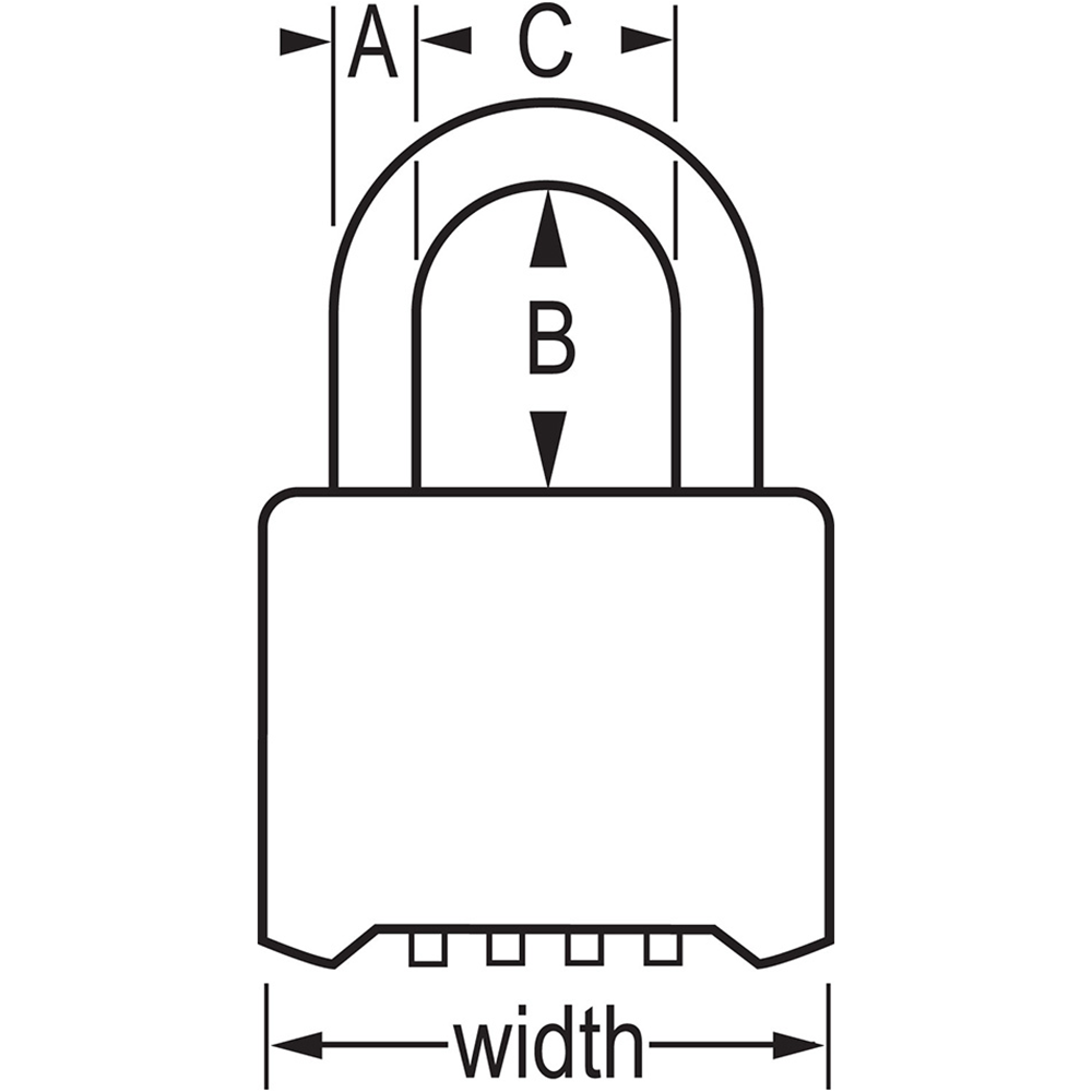 Master Lock 175DLH Resettable Combination Long Shackle Padlock – Brass Body, Steel Shackle